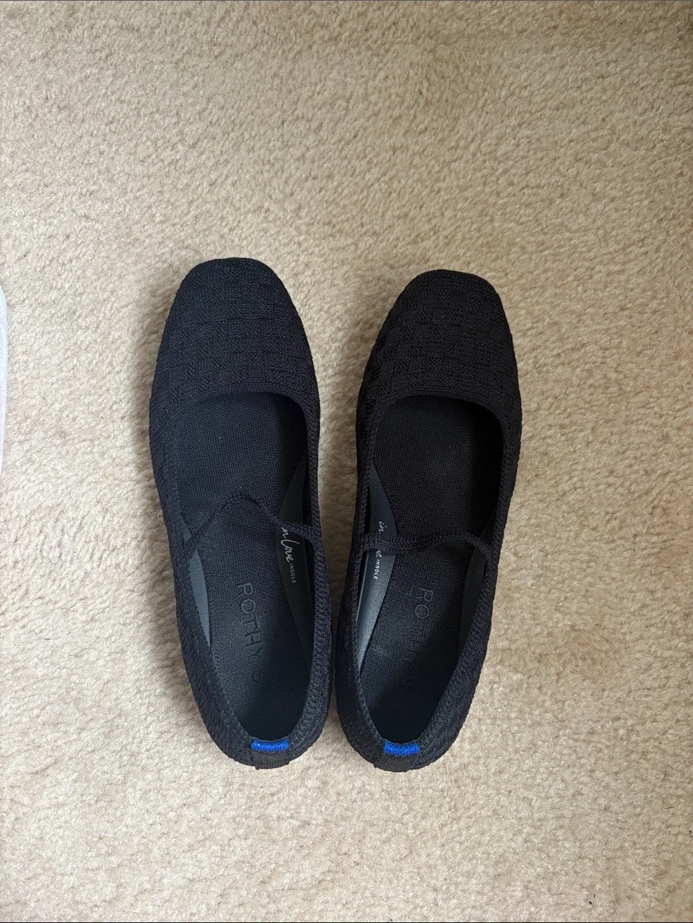Rothy’s Black Women's Knit Mary Jane Flats